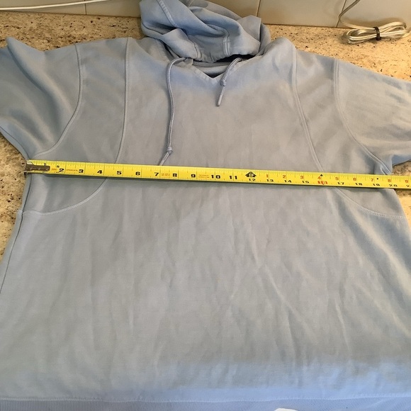 Athleta Women's Blue Hoodie Top Size Small Pullover Drawstring Hood - Picture 8 of 10